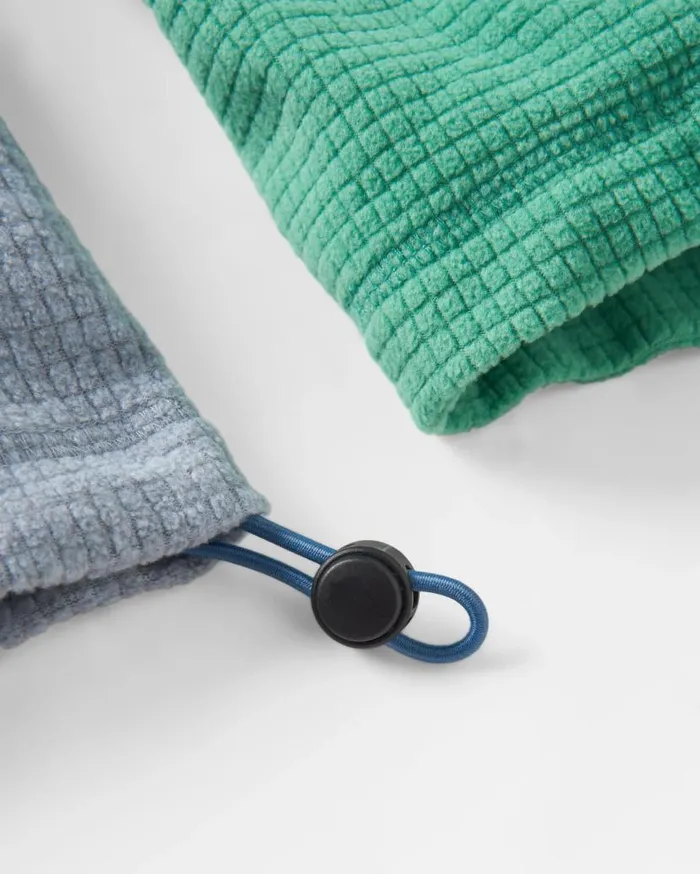 Men Tops Passenger Overlook Recycled Grid Polar Fleece Green SpruceGrey Marl Green Sprucegrey Marl