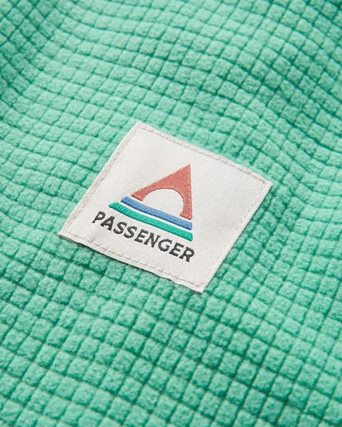 Men Tops Passenger Overlook Recycled Grid Polar Fleece Green SpruceGrey Marl Green Sprucegrey Marl