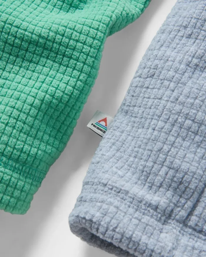 Men Tops Passenger Overlook Recycled Grid Polar Fleece Green SpruceGrey Marl Green Sprucegrey Marl
