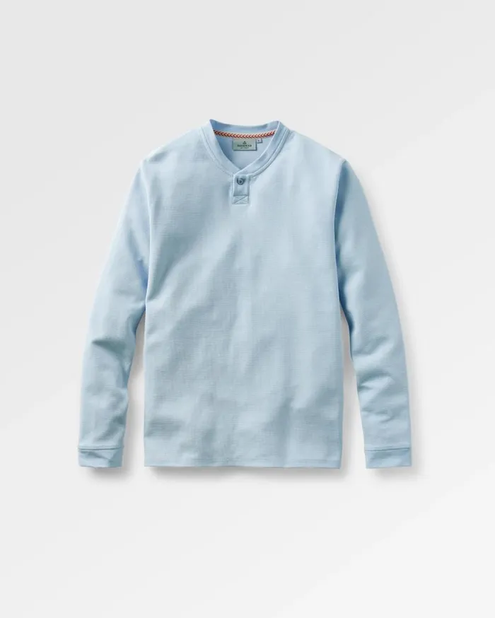 Men Tops Passenger Stream Button Up Henley Pale Blue Pale Blue