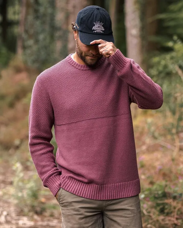 Men Tops Passenger Swell Knitted Jumper Crushed Berry Crushed Berry