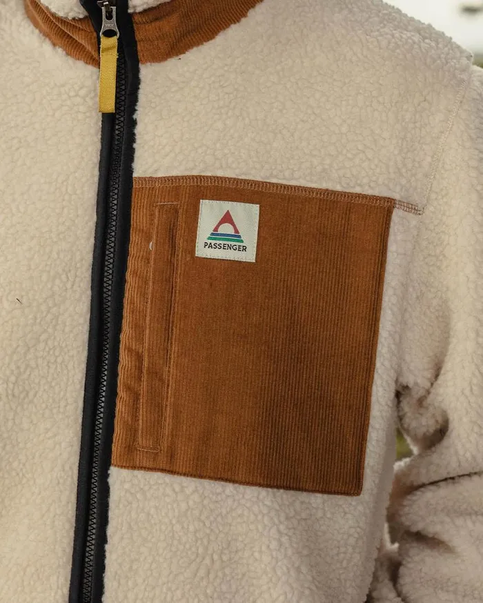 Men Tops Passenger Trekker Recycled DeepPile Sherpa Fleece Warm Ivory Warm Ivory
