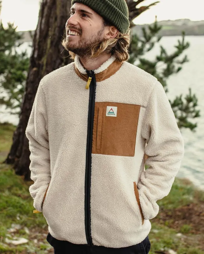 Men Tops Passenger Trekker Recycled DeepPile Sherpa Fleece Warm Ivory Warm Ivory