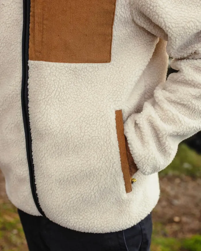 Men Tops Passenger Trekker Recycled DeepPile Sherpa Fleece Warm Ivory Warm Ivory