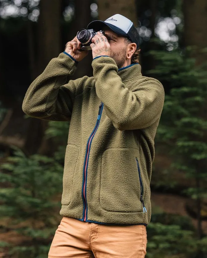 Men Tops Passenger Tripper 20 Full Zip Recycled Sherpa Fleece Khaki Khaki