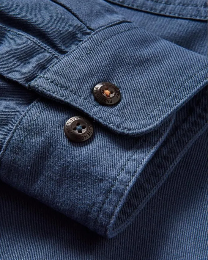Men Tops Passenger Vision Organic Cotton Shirt Dark Denim Dark Denim