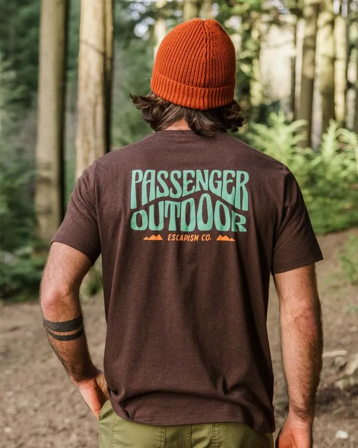 Men Tops Passenger Yuca Organic Cotton TShirt Java Marl Java Marl