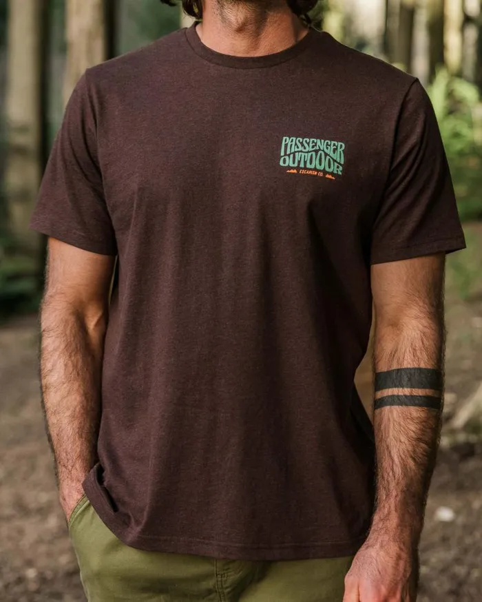 Men Tops Passenger Yuca Organic Cotton TShirt Java Marl Java Marl