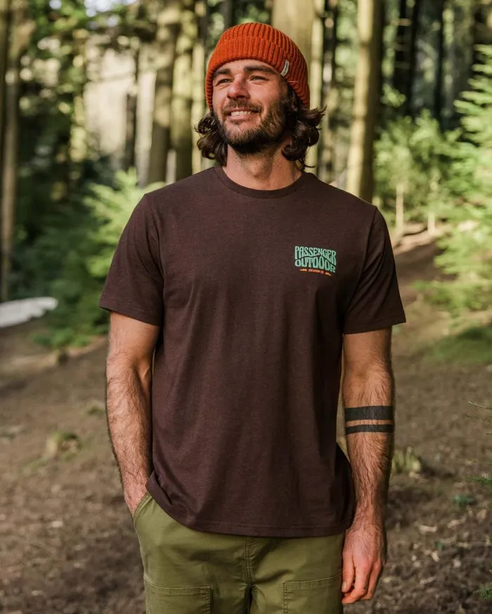 Men Tops Passenger Yuca Organic Cotton TShirt Java Marl Java Marl
