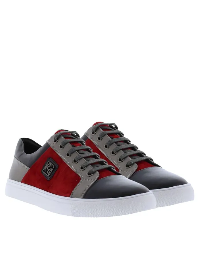 Men TRIXIE C LACE UP SNEAKER Red Robert Graham Shoes