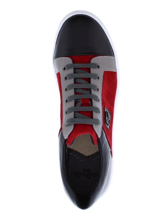 Men TRIXIE C LACE UP SNEAKER Red Robert Graham Shoes