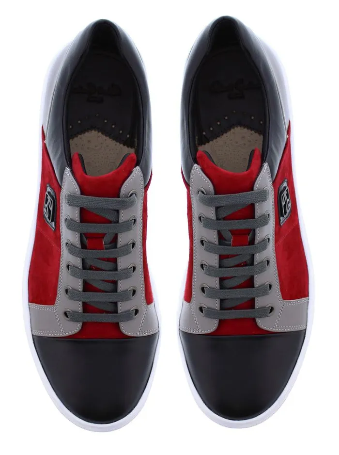 Men TRIXIE C LACE UP SNEAKER Red Robert Graham Shoes