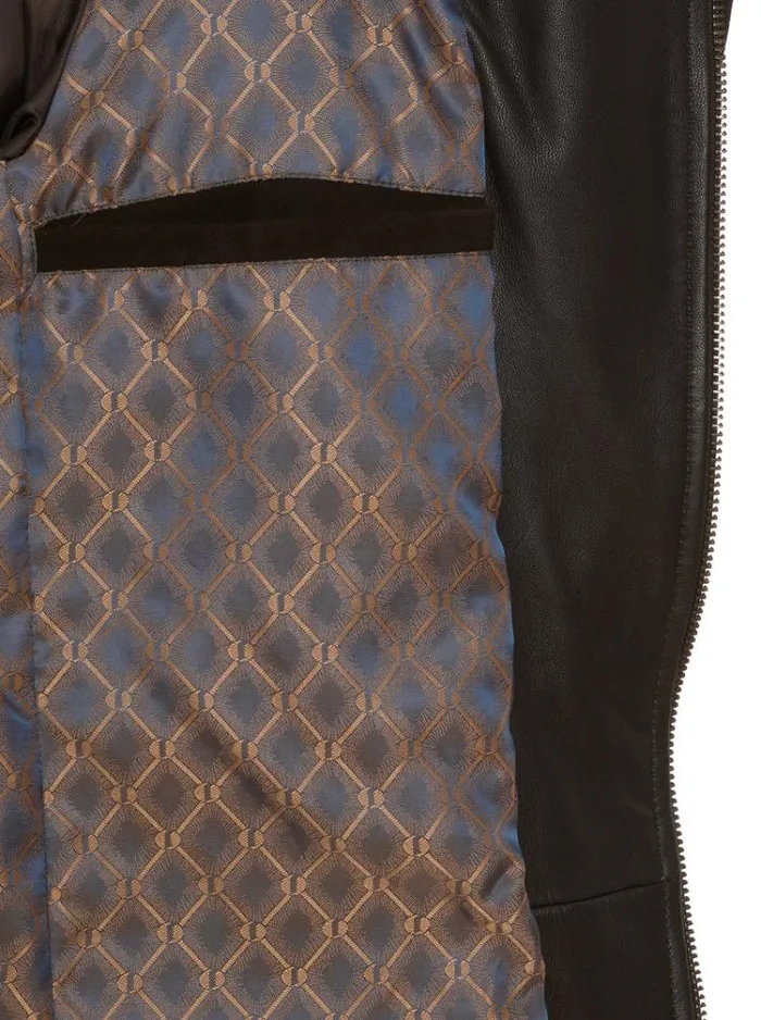 Men UPTOWN XVII LEATHER BLAZER Dark Brown Robert Graham Blazers