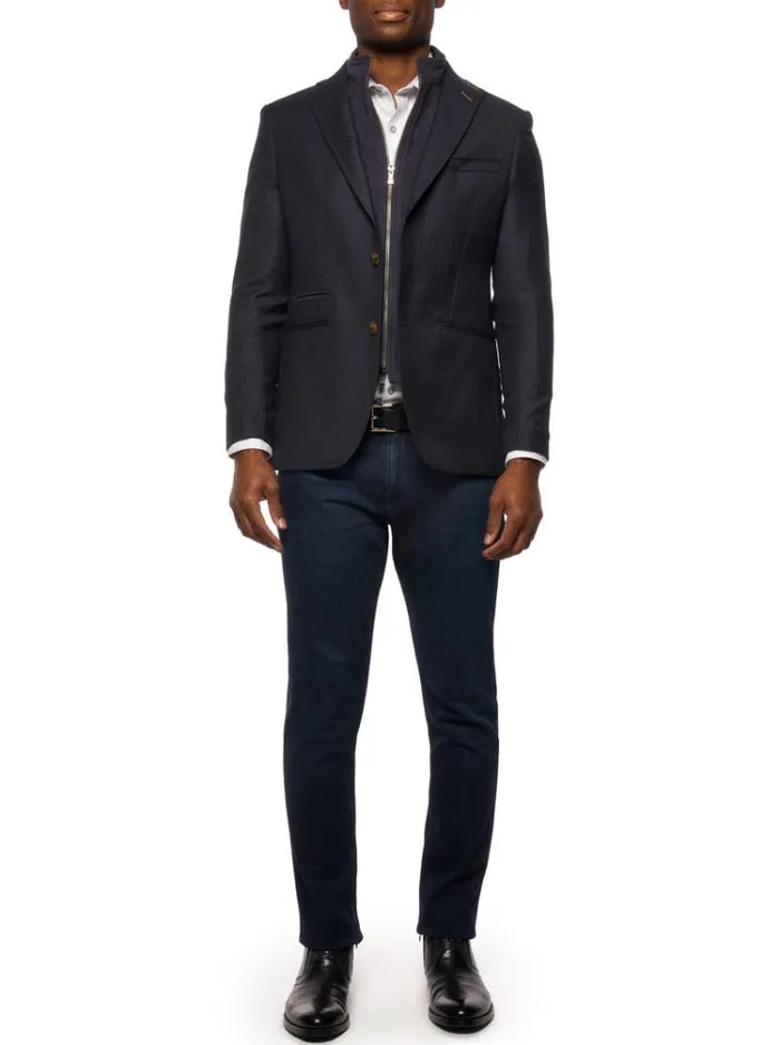 Men UPTOWN XX BLAZER LONG FIT Black Robert Graham Blazers