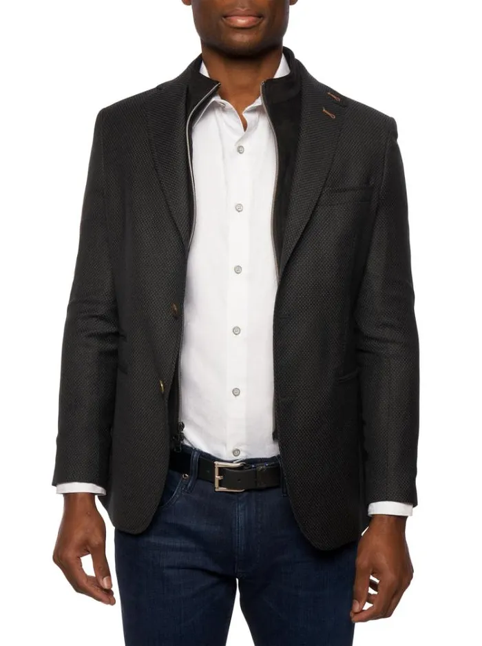 Men UPTOWN XX BLAZER LONG FIT Black Robert Graham Blazers