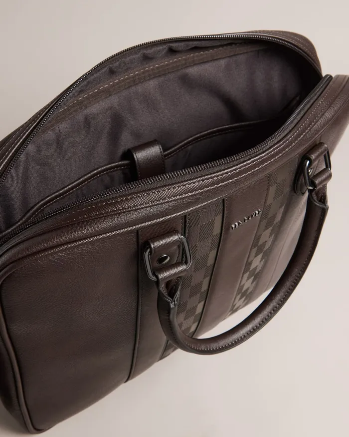 Men WAYMON 8211 House Check PU Document Bag Brownchocolate Ted Baker Document Bags Men WAYMON 8211 House Check PU Document Bag Brownchocolate Ted Baker Document Bags