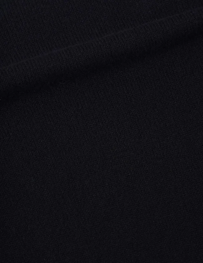Men Wide Roll Neck Dark Navy Twist Margaret Howell Knitwear
