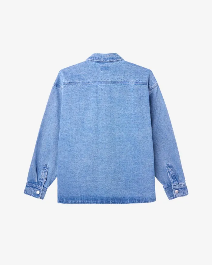 Men WINSTON SHIRT JACKET Light Indigo OBEY Clothing JACKETS