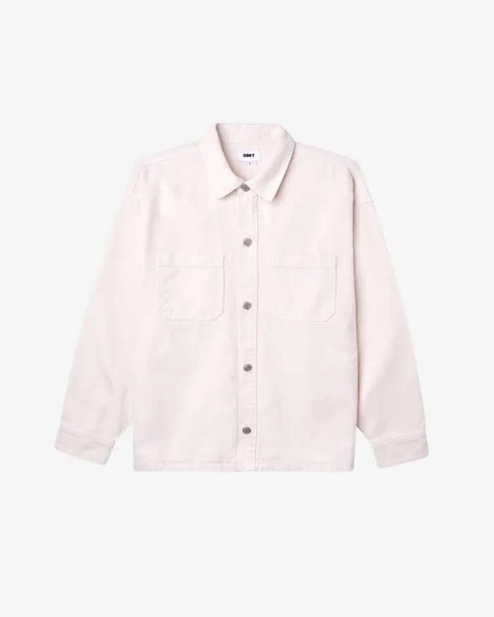 Men WINSTON SHIRT JACKET Light Indigo OBEY Clothing JACKETS