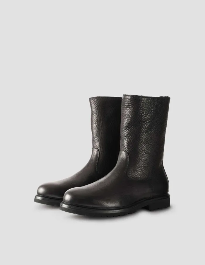 Men Zip Up Boot Black Margaret Howell Shoes