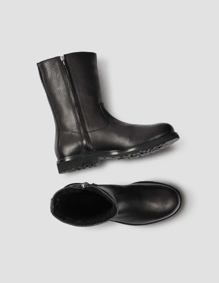 Men Zip Up Boot Black Margaret Howell Shoes