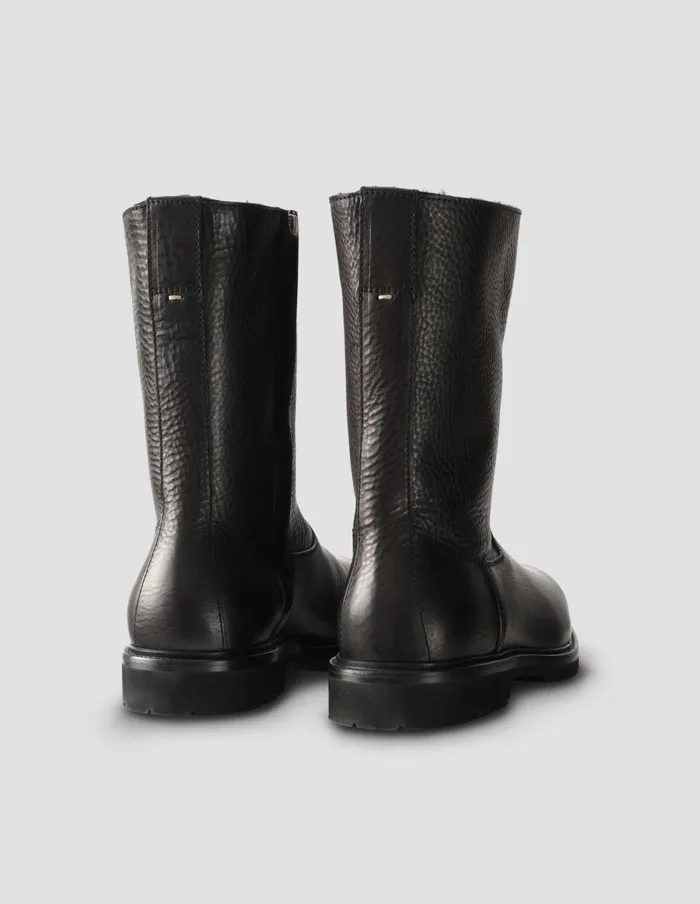 Men Zip Up Boot Black Margaret Howell Shoes