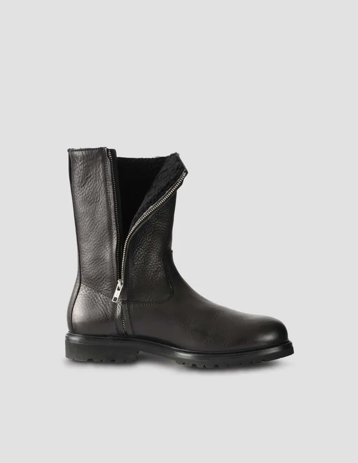 Men Zip Up Boot Black Margaret Howell Shoes