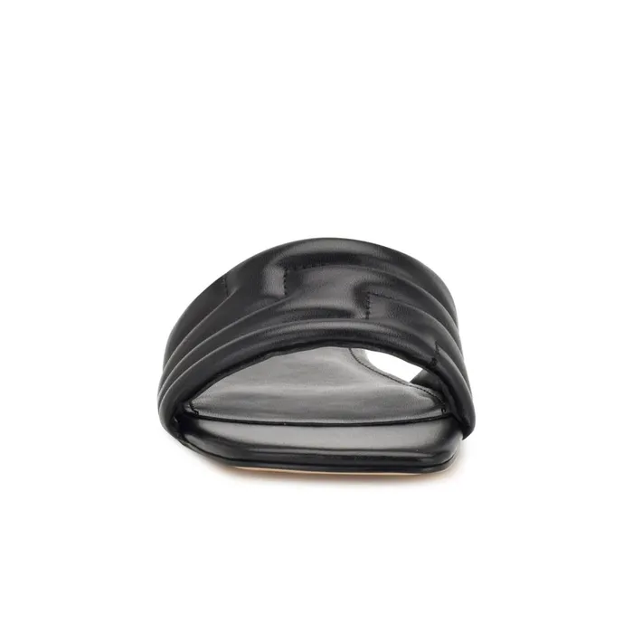 Menqs Flat Slide Sandals Black Women Nine West Flats Menqs Flat Slide Sandals Black Women Nine West Flats