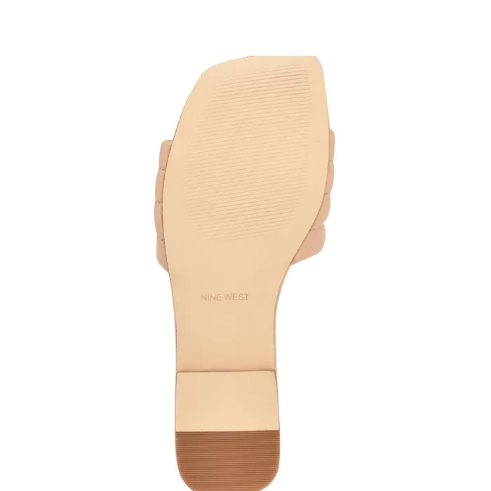 Menqs Flat Slide Sandals Light Pink Women Nine West Low Heel Menqs Flat Slide Sandals Light Pink Women Nine West Low Heel