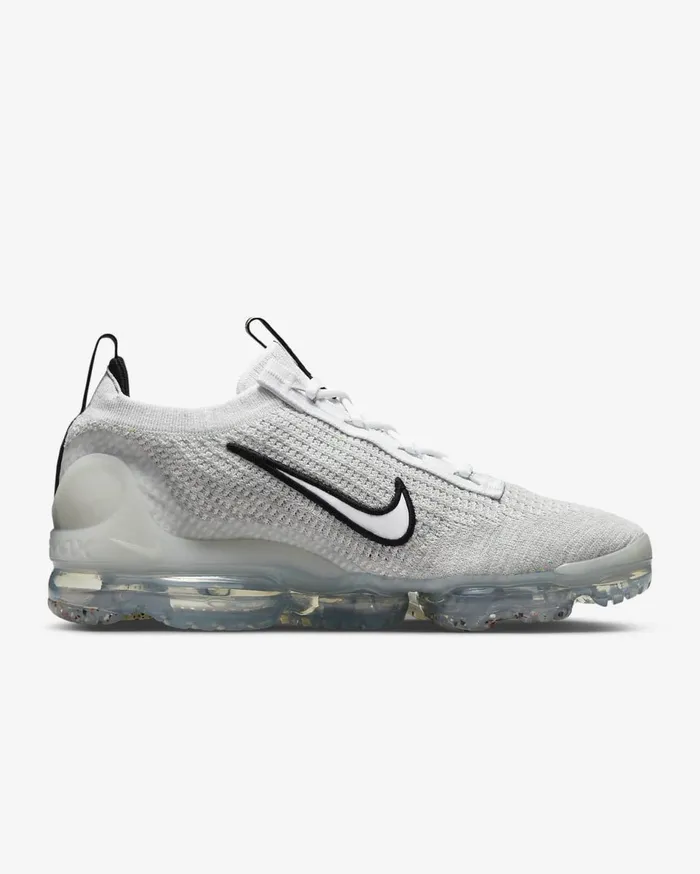 Mens Nike Air VaporMax 2021 FK WhiteBlackMetallic SilverWhite Nike First Day Kicks