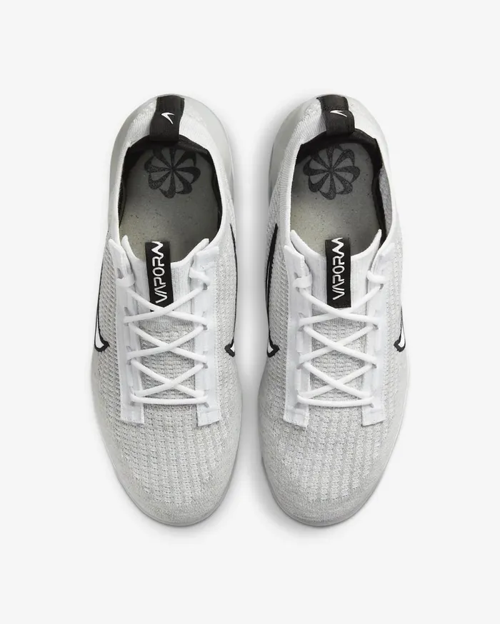 Mens Nike Air VaporMax 2021 FK WhiteBlackMetallic SilverWhite Nike First Day Kicks