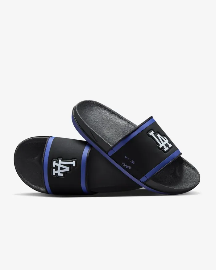 Mens Nike Offcourt MLB Los Angeles Dodgers BlackRush BlueWhite Nike Slides