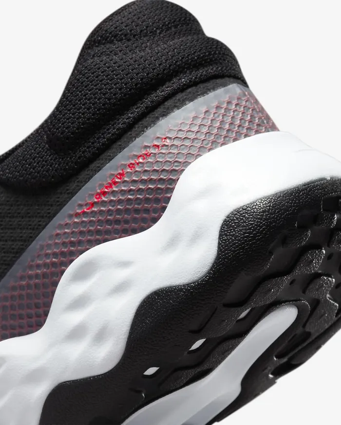 Mens Nike Renew Ride 3 BlackWhiteSmoke GreyUniversity Red Nike First Day Kicks