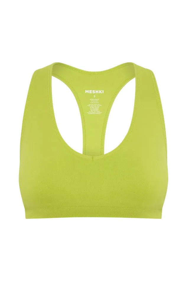 Meshki Activewear Quinn Halter Longline Top 8211 Lime Green Limegreen 8211 Women Meshki Activewear Quinn Halter Longline Top 8211 Lime Green Limegreen 8211 Women