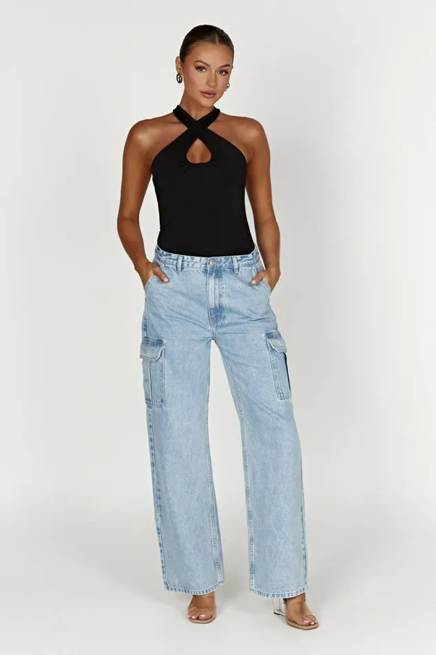 Meshki Bachelorette Ailsa Keyhole Halter Top 8211 Black Black 8211 Women