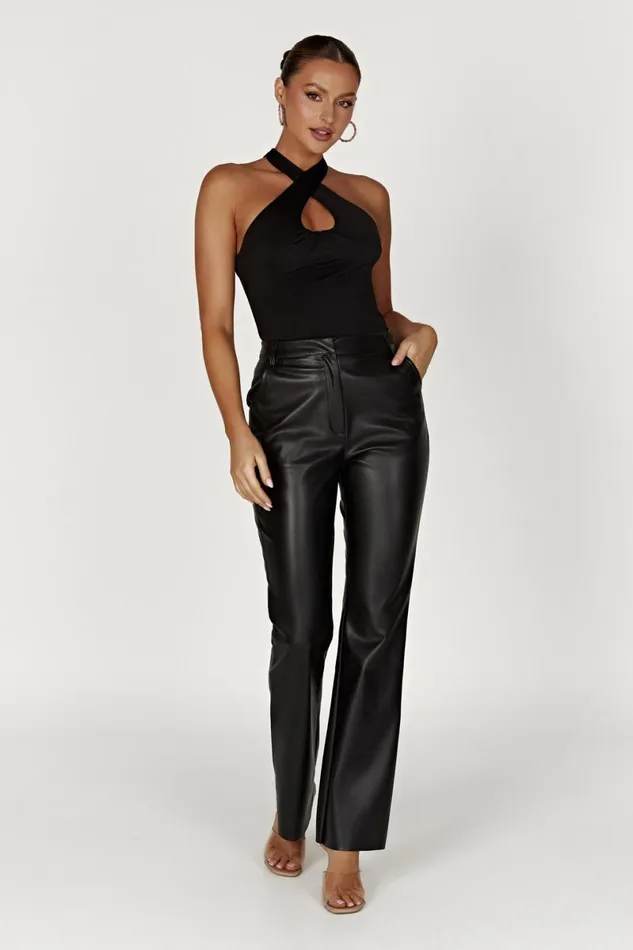 Meshki Bachelorette Ailsa Keyhole Halter Top 8211 Black Black 8211 Women