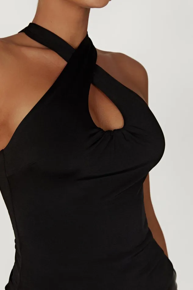 Meshki Bachelorette Ailsa Keyhole Halter Top 8211 Black Black 8211 Women