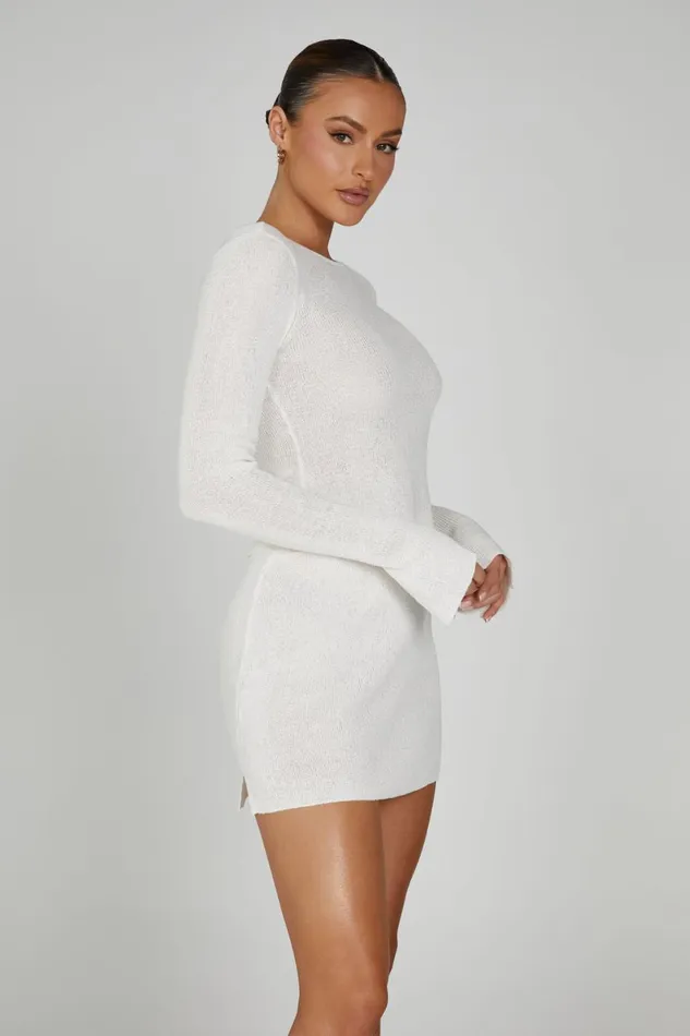 Meshki Bachelorette Maribelle Knit Long Sleeve Top 8211 White White 8211 Women