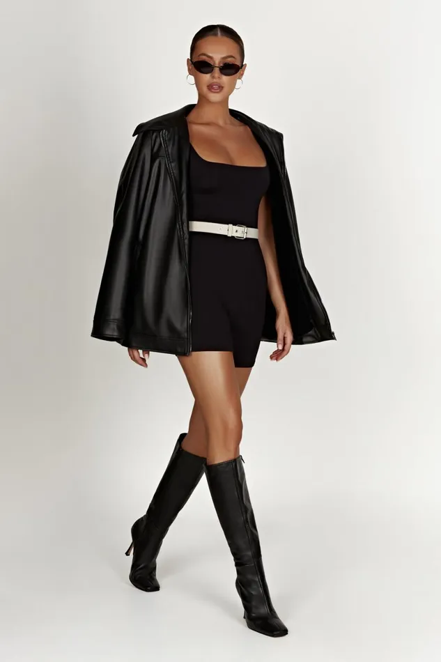Meshki Basic Bottoms Cecily Recycled Nylon Playsuit 8211 Black Black 8211 Women