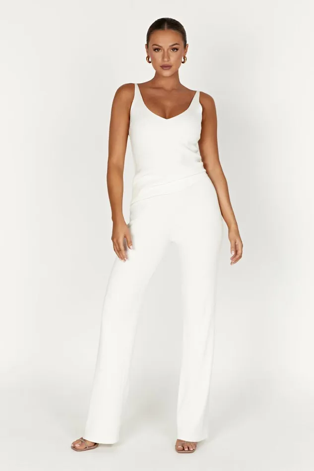 Meshki Basic Tops Alicia Sleeveless Knit Top 8211 White White 8211 Women