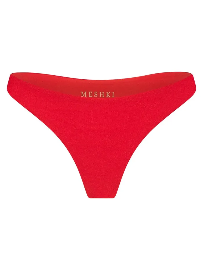 Meshki Bikini Bottoms Ivanna Thong Bikini Bottoms 8211 Red Red 8211 Women Meshki Bikini Bottoms Ivanna Thong Bikini Bottoms 8211 Red Red 8211 Women