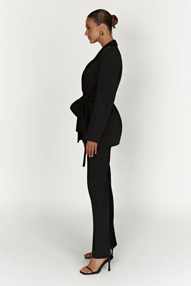 Meshki Blazers Arna Oversized Belted Blazer 8211 Black Black 8211 Women