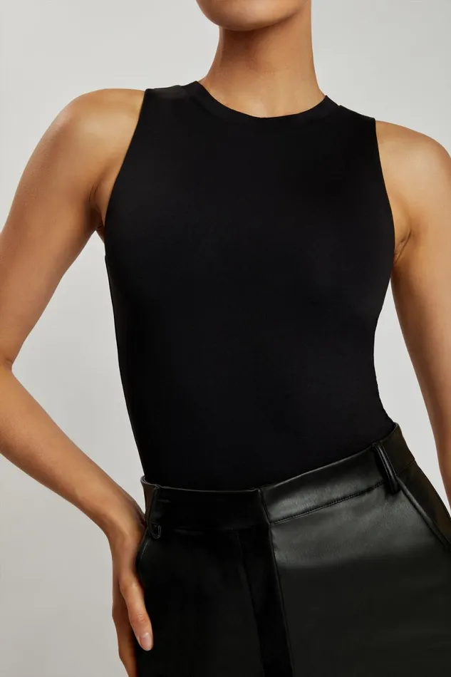 Meshki Bodysuits Jordyn Tank Sleeveless Bodysuit 8211 Black Black 8211 Women