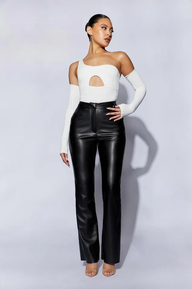 Meshki Bodysuits Lexi One Shoulder Cut Out Bodysuit 8211 White White 8211 Women Meshki Bodysuits Lexi One Shoulder Cut Out Bodysuit 8211 White White 8211 Women