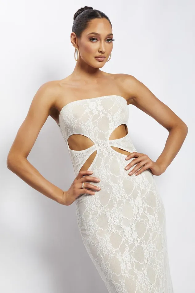 Meshki Brides Krista Cut Out Bandeau Maxi Dress 8211 Nude Nude 8211 Women Meshki Brides Krista Cut Out Bandeau Maxi Dress 8211 Nude Nude 8211 Women