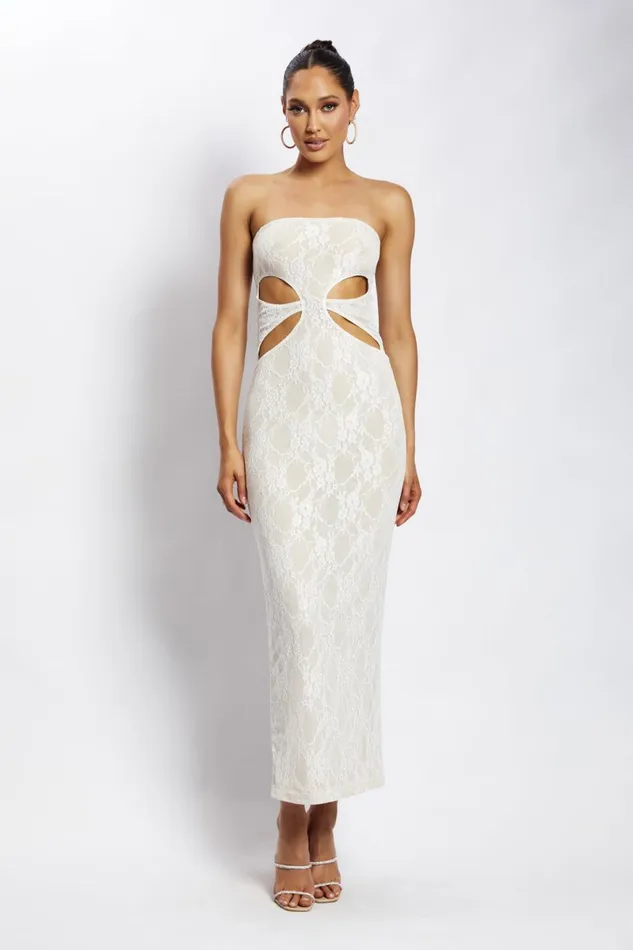 Meshki Brides Krista Cut Out Bandeau Maxi Dress 8211 Nude Nude 8211 Women Meshki Brides Krista Cut Out Bandeau Maxi Dress 8211 Nude Nude 8211 Women