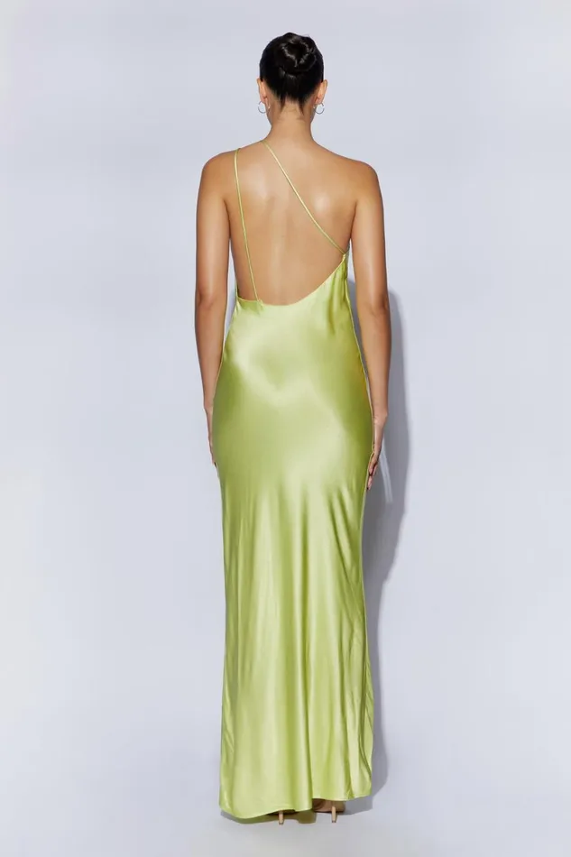 Meshki Bridesmaids Alena One Shoulder Maxi Dress 8211 Pistachio Green Pistachiogreen 8211 Women