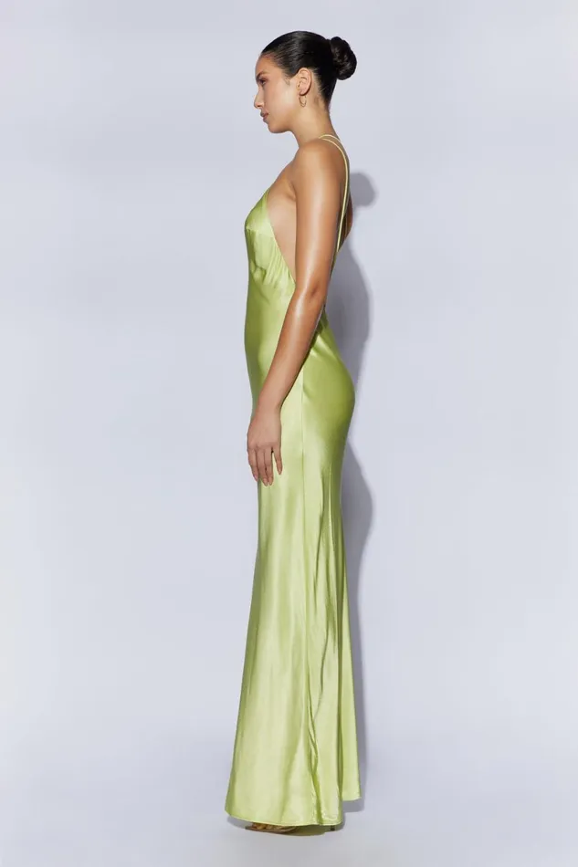 Meshki Bridesmaids Alena One Shoulder Maxi Dress 8211 Pistachio Green Pistachiogreen 8211 Women