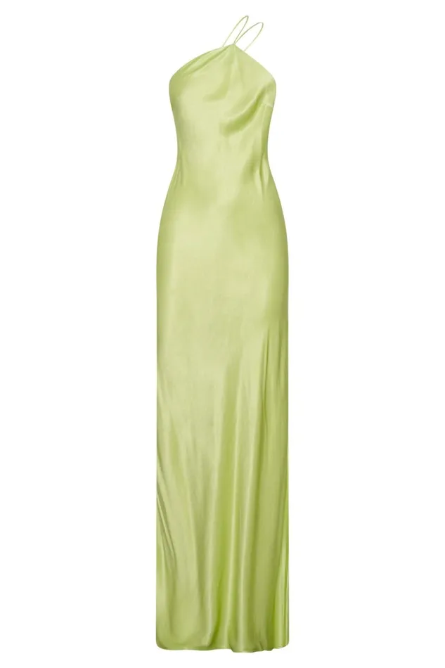 Meshki Bridesmaids Alena One Shoulder Maxi Dress 8211 Pistachio Green Pistachiogreen 8211 Women