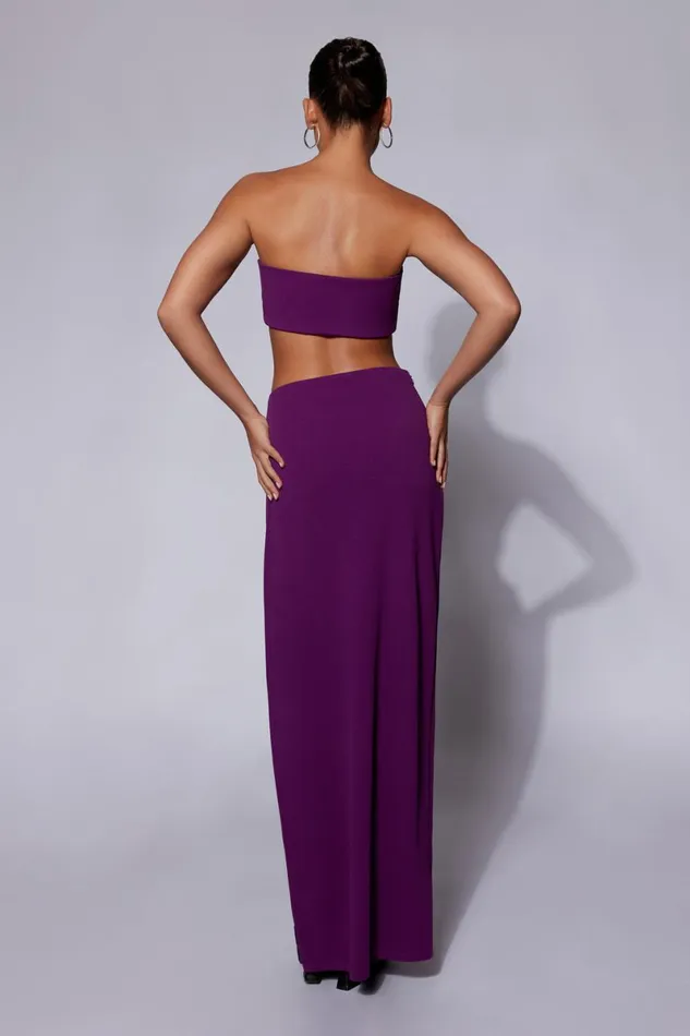 Meshki Crop Tops Anastasia Diamante Rope Bandeau 8211 Grape Grape 8211 Women Meshki Crop Tops Anastasia Diamante Rope Bandeau 8211 Grape Grape 8211 Women